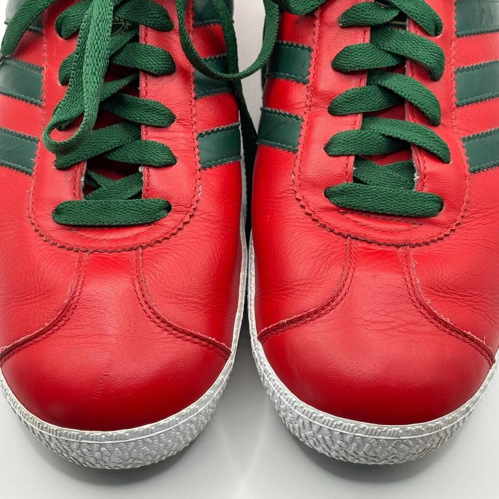 Adidas Gazelle Marrakesh City Series Red Green Leather Sneakers GZ0832 Mens 9